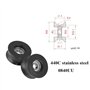 4 pcs U Poulie à Gorge 0840UU Roue Gorge Type d'U Roue de Guidage de Rouleau de Poulie en U 8x40x20.7mm (4pcs 8x40x20.7mm)