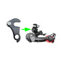 2 Pièces Crochets de Dérailleur Arrière Noir Cintre de Dérailleur Mécanisme avec Raccord de Boulon pour Plupart des Vélos VTT -