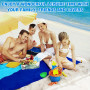 Kezidhp Couverture de plage sans sable - Super grande - 220 x 210 cm - Imperméable - Anti-sable - Tapis de plage doux - Portable