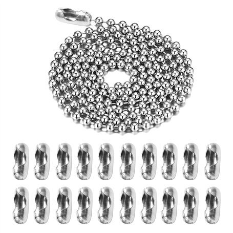 Clyhon Chaîne Plaqué Nickel en Acier de 4