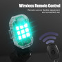 Lumières Stroboscopiques Drone, 4PCS 7 Couleurs LED Strobe Drone Light Étanches Sans Fil avec Télécommande, Charge USB Lampe Ant