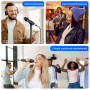 Aokeo Microphones de karaoké dynamiques A350 pour chanter avec housse en mousse et câble XLR de 5 m. Microphone portable compati