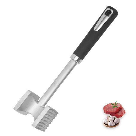 Marteau Viande 27 cm en Acier Inoxydable – Attendrisseur de Viande à Double Face antiadhésif pour Steak