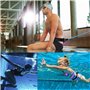 Ceinture de natation réglable pour adulte - 4 m - Pour piscine, entraînement à contre-courant - Pour piscines - Avec bouchons d'