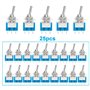 QitinDasen 25Pcs Premium Mini Interrupteur à Bascule 6A / 125VAC