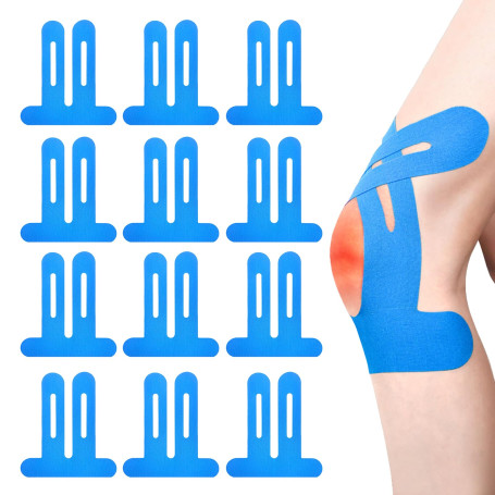 ARTGUTS 12pcs Bandes de Kinésiologie Prédécoupées pour Genoux Imperméables