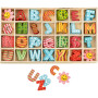 Amasawa Lettres en Bois Ensemble,Numéros de Lettres en Bois Colorées,Lettres et Chiffres en Bois Ensemble,Lettres et Chiffres en