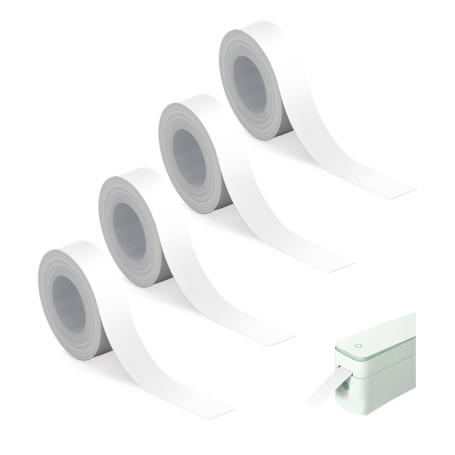 YZROHYI Lot de 4 Rouleaux Ruban pour étiqueteuse Thermique15 mm X 4 m