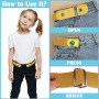 RUIJIE 4 Pièces Ceinture élastiques Sans Boucle Enfant Réglable Ceinture Extensibles Invisibles Ajustable Ceintures 35-90cm Cein