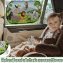 Pare Soleil Voiture bébé ，Chaussette Voiture Soleil，Enfant Sombre avec Protection UV certifiée，Motif des Animaux chausette Solei