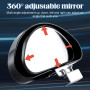 Srup 2 Pcs Retroviseur Conduite Accompagnée, Mirror Universel Angle Mort, Rétroviseur Universel à Angle Mort, Rétroviseur auxili