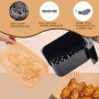 APPCXOKL Set de 200 Pièces de Papier Sulfurisé pour Friteuse à Air, Ensemble de Cuisson pour Friteuse à Air avec Pinceau à Huile