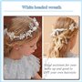 DUGEGAYL Cheveux Headpieces, Mariage Morceau de Cheveux, Princesse Blanche Fleur Couvre-Chef Robe De Cheveux De Perle Mariage po