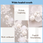 DUGEGAYL Cheveux Headpieces, Mariage Morceau de Cheveux, Princesse Blanche Fleur Couvre-Chef Robe De Cheveux De Perle Mariage po