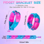Bracelets Anti Stress Enfants Pop It Fidget Toys - Pop Style Bracelet Réglables d'ours en Silicone Doux Jouets Sensoriels à Bull
