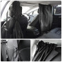 YOYEAH Rideaux Séparateurs Voiture Pare-Soleil 140x80cm Rideau de Voiture Amovible pour Brise-Vue Fenêtre Arrière Rideau Séparat