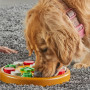 BrightKins Casse-tête Distributeur de friandises pour Chiens en Forme de Pizza, Jeu interactif, antidérapant, favorise la Stimul