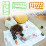 TRKETK 3 Pièces Pochoir de Dessin, Modèles de Mesure en Plastique Regle Pochoir Règle Outil de Quilting Modèles pour Règles de D