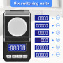 Balance de Précision 50g x 0.001g Balance Milligrammes Professionnelle avec Poids d'Étalonnage 50g Complet Plateau Pince à Épile
