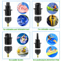 CDDCWZ Adaptateur de Valve pour pagaie de Sup, convertisseur de Pompe à air avec 4 adaptateurs de Valve pour Paddles, Bateaux go