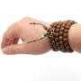 8mm-108 Perles en Bois de Santal Naturel Collier/Bracelet Chaîne Chapelet Perles Tibétain Bouddhiste Bouddha Mala Chinois Noeud 