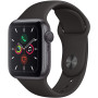 Apple Watch Series 5 44mm (GPS) - Boîtier En Aluminium Gris Sidéral Avec Bracelet Sport Noir (Reconditionné)