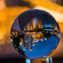 Boule en cristal K9 - 80 mm - Avec support - Boule en verre transparent - Pour photographie - Accessoire de photographie - Boule
