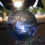 Boule en cristal K9 - 80 mm - Avec support - Boule en verre transparent - Pour photographie - Accessoire de photographie - Boule