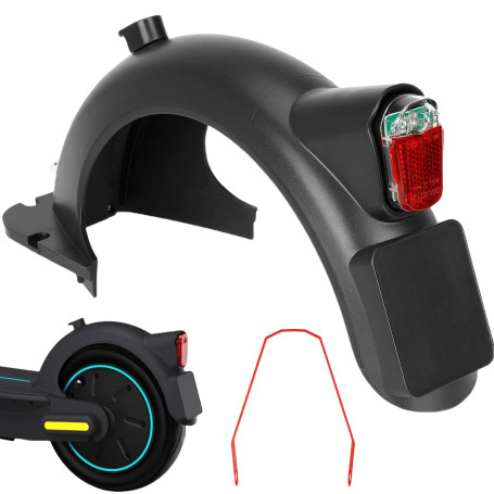 Leikurvo Garde-boue arrière de scooter électrique avec garde-boue arrière support en métal : garde-boue arrière avec feu arrière