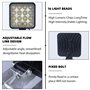Lot de 6 projecteurs de travail LED 48 W Offroad 12 V/24 V Phare de travail supplémentaire IP67 étanche pour voiture, SUV, camio