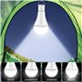 GBKDQQ Pack de 3 ampoules rechargeables USB, ampoule LED à pile 12W avec crochet et télécommande, ampoules LED 3 modes à piles,