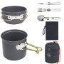 Batterie de cuisine de camping pour 1 à 2 personnes