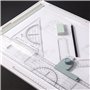 Planche à dessin A4 - Table à dessin multifonction avec règle coulissante - Mouvement parallèle - Système de mesure d'angle régl