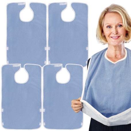GOMETY Lot de 4 bavoirs pour adultes