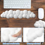 Repose-poignet pour clavier, repose-poignet ergonomique en forme de nuage avec mousse à mémoire de forme en cuir synthétique, re