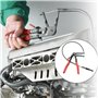 Lot de 3 pinces pour colliers de serrage avec col droit, fonction de verrouillage à cliquet, kit d'outils pour réparation automo