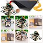 1 carte de vœux 3D pour l'obtention du diplôme et 3 coffrets cadeaux pour l'obtention du diplôme, carte de vœux 3Dde l'examen, c