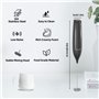 LULUWA Mousseur à Lait Électrique - Mélangeur à Plongée Portable Mini Mélangeur pour Boissons Fouet pour Café Baguette pour Tach