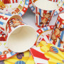 Vaisselle de Cirque Doyomtoy,Fournitures pour Fêtes d'anniversaire d'enfants75 pièces Décoration de fête de Cirque Assiettes Tas