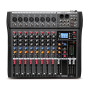 Console de mixage audio BOMGE 8 canaux avec Bluetooth USB