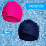 mizikuu 2 Pièces Bonnet de Bain, Bonnets de Bain pour Femme, Bonnets De Bain Plissés avec Élasticité Réglable, Bonnet De Natatio