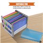 Lot de 20 dossiers suspendus A4 avec étiquettes de catégorie pour le rangement et l'organisation des documents (cinq couleurs, q
