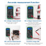 DIFCUL Multimètre Numérique,Multimètre de Gamme Automatique Détecteur de tension Portable Testeur avec Rétroéclairage Testeur El