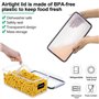vvhippo Boite Rangement Cuisine Lot de 4, Boîte de Conservation Alimentaire en Plastique Sans BPA,pour Céréales,Pâtes,Farine