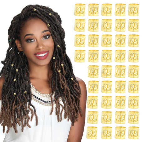 Lot de 40 dreadlocks en aluminium