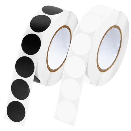 Lot de 1000 pastilles adhésives noires