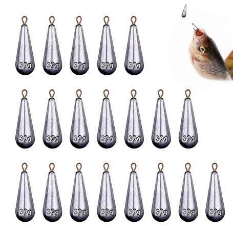 Riisoyu Lot de 20 Plomb Peche Mer