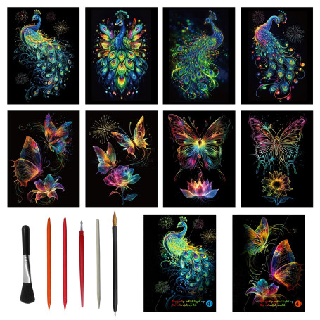 Carte a Gratter pour Enfants Adulte