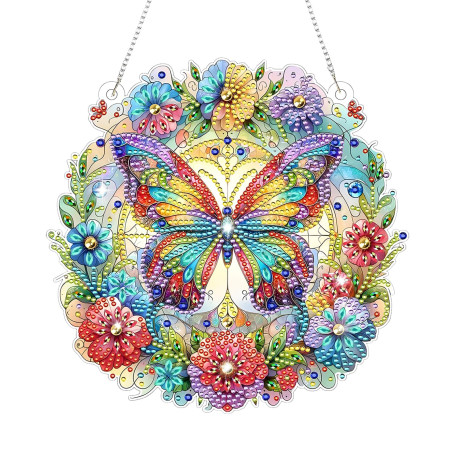 Papillon Diamond Painting Enfant 5D DIY Broderie Diamant Painting Pendentif