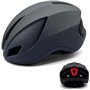 Casque de vélo avec lumière LED - Casque de ville ultra léger - Casque de VTT pour homme et adulte - Avec feu arrière de charge